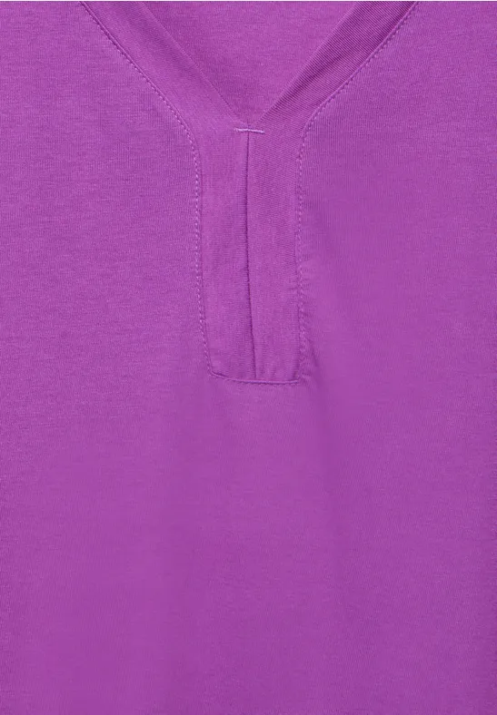 Damen Casual Tunika T-Shirt mit V-Ausschnitt