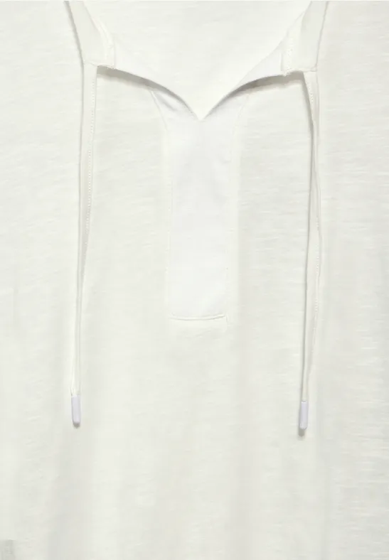 Damenmode, Weißes Langarm Tunika Shirt
