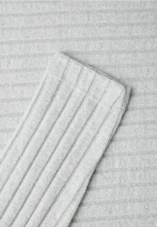 Langarmshirt mit gerippter Strickstruktur
