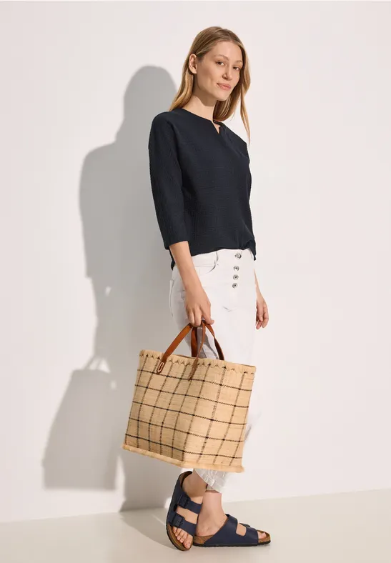 Struktur Jacquard 3/4-Arm Shirt