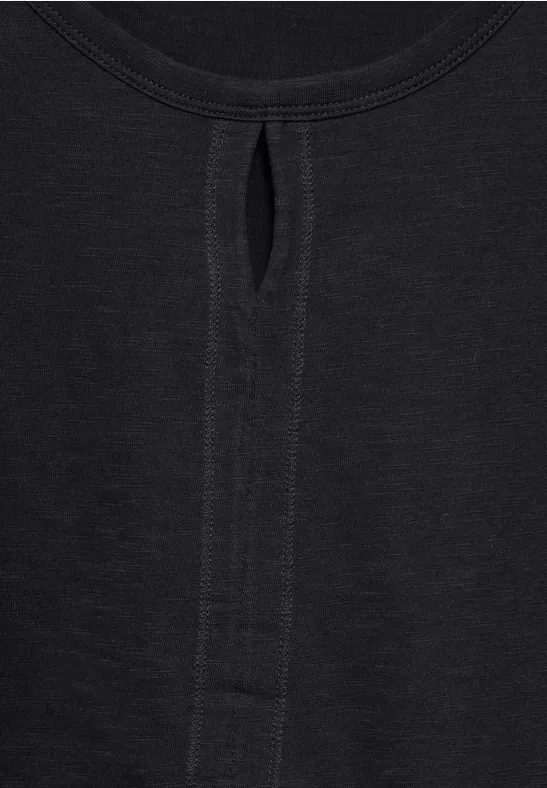 Lässiges Tunika-Shirt mit Schlüsselloch-Ausschnitt