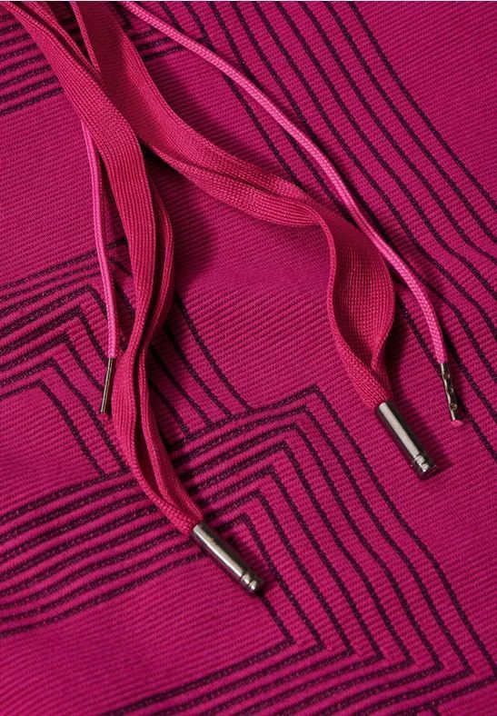 Sweatshirt mit geometrischem Trichterkragen