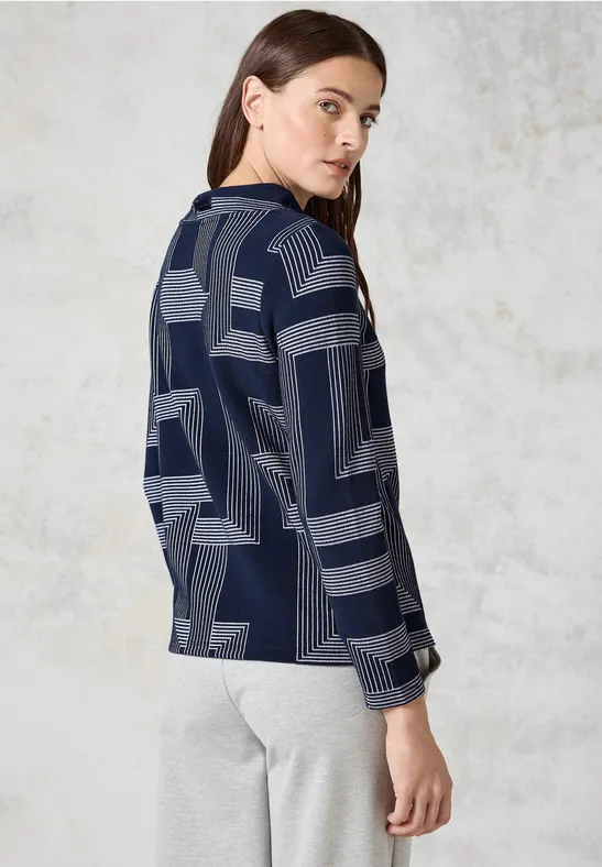Langarmshirt mit geometrischem Muster