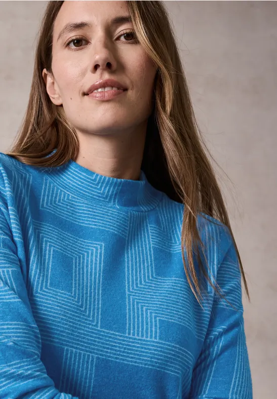 Langarmshirt mit geometrischem Muster