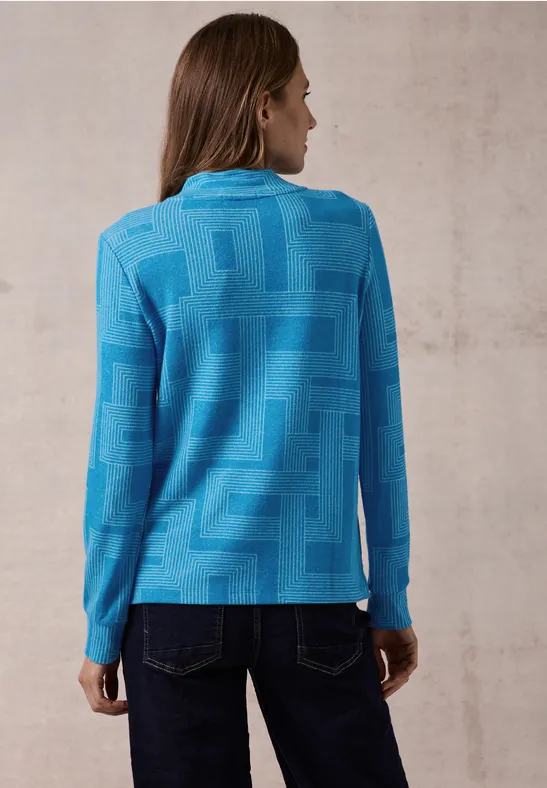 Langarmshirt mit geometrischem Muster