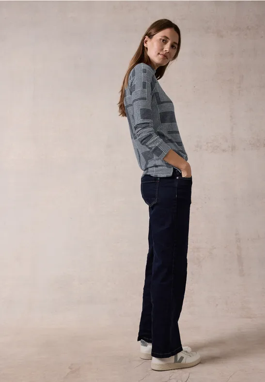 Langarmshirt mit geometrischem Muster