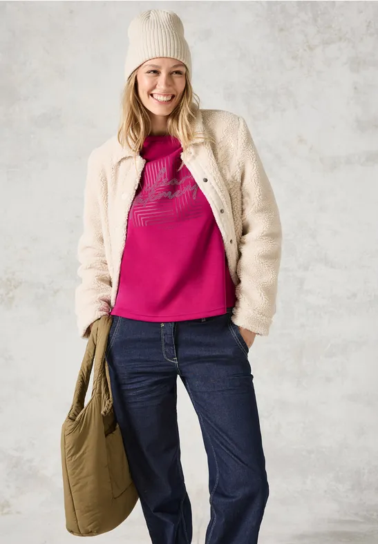 Damen Shirt mit Grafikprint und 3/4-Ärmeln