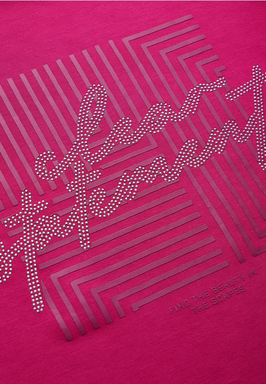 Damen Shirt mit Grafikprint und 3/4-Ärmeln