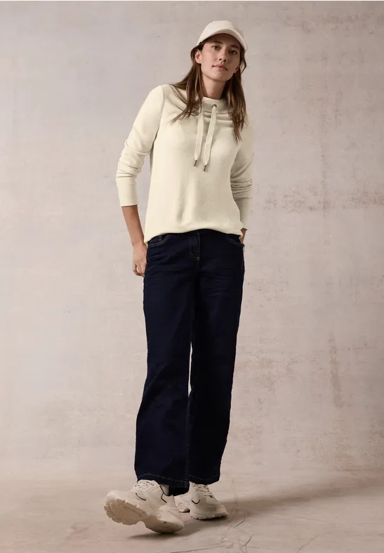 Damen Langarmshirt mit Trichterkragen