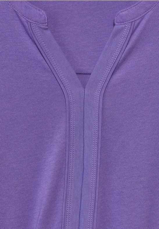 Damen Blusenshirt Tunika mit V-Ausschnitt