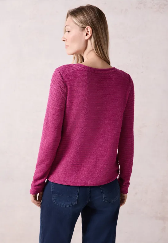 Damen Langarmshirt mit Struktur