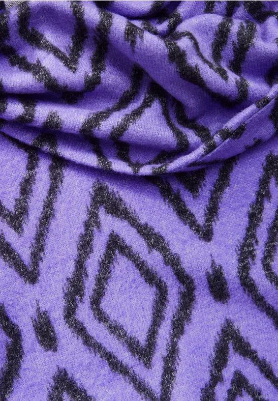 Shirt mit Print und Wasserfallausschnitt