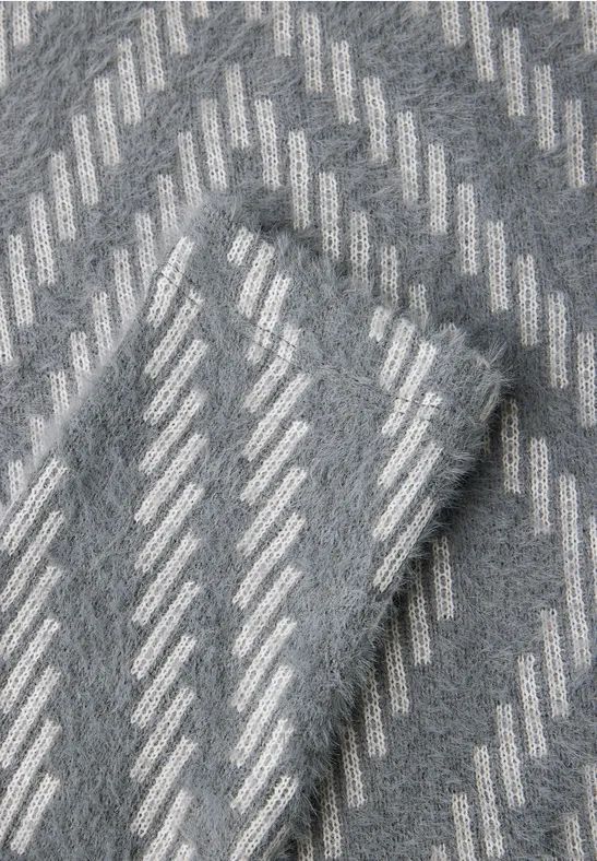 Strickoberteil mit geometrischem Diamantmuster
