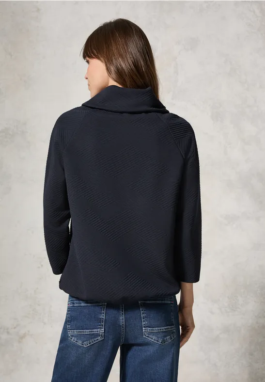 Strukturierter Rollkragenpullover