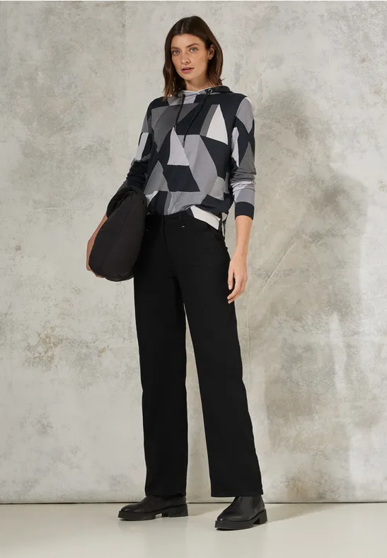 Kapuzenpullover mit geometrischem Muster