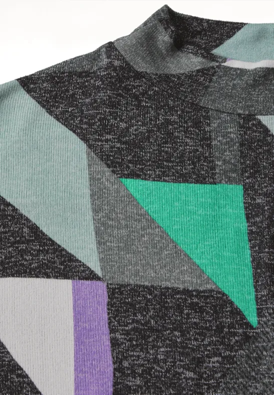 Langarmshirt mit geometrischem Print