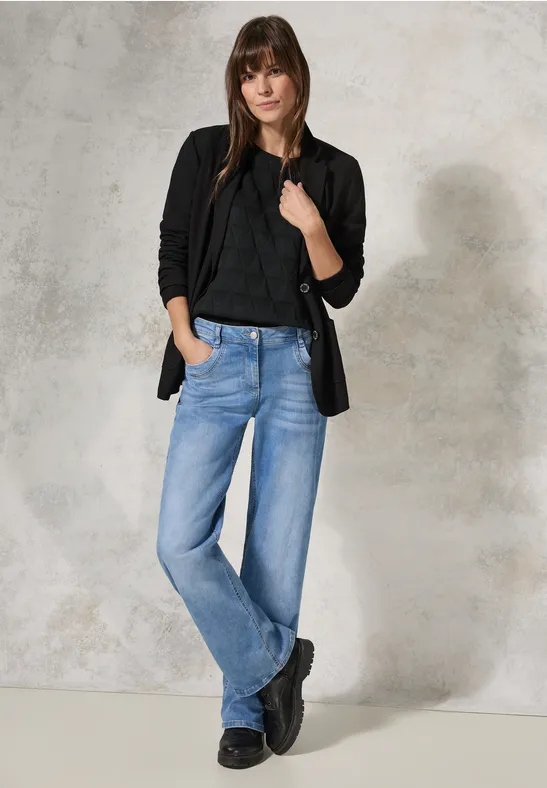 Langarmshirt mit strukturgeometrischem Muster