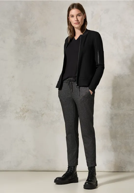 Damen Langarmshirt mit V-Ausschnitt