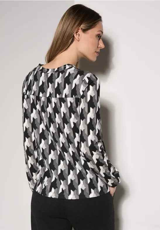 Langarmshirt mit geometrischem Muster