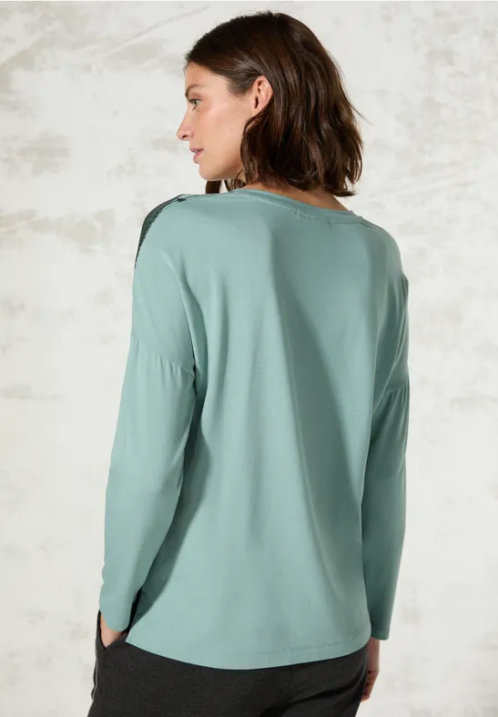 Langarmshirt mit geometrischem Muster