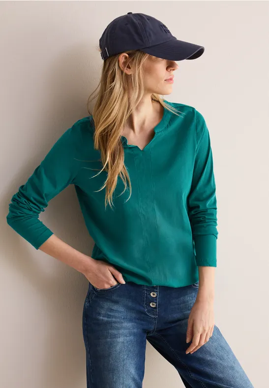 Lässiges Shirt im Tunika-Stil mit langen Ärmeln