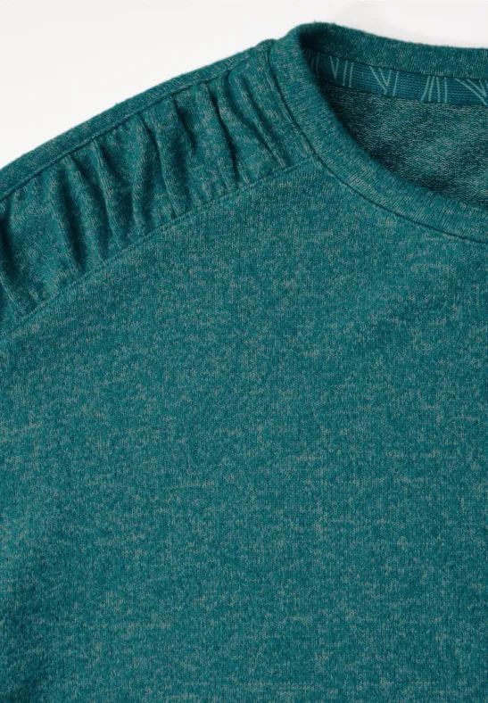 Langarmshirt mit geraffter Schulter