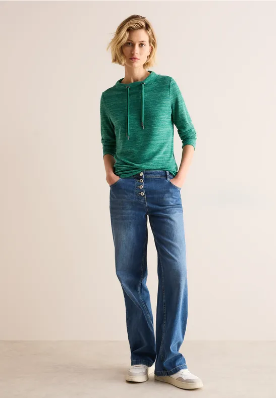 Damen Langarm Hoodie Oberteil