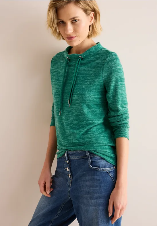 Damen Langarm Hoodie Oberteil