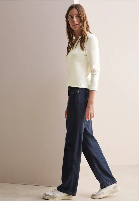 Damen Langarm Poloshirt