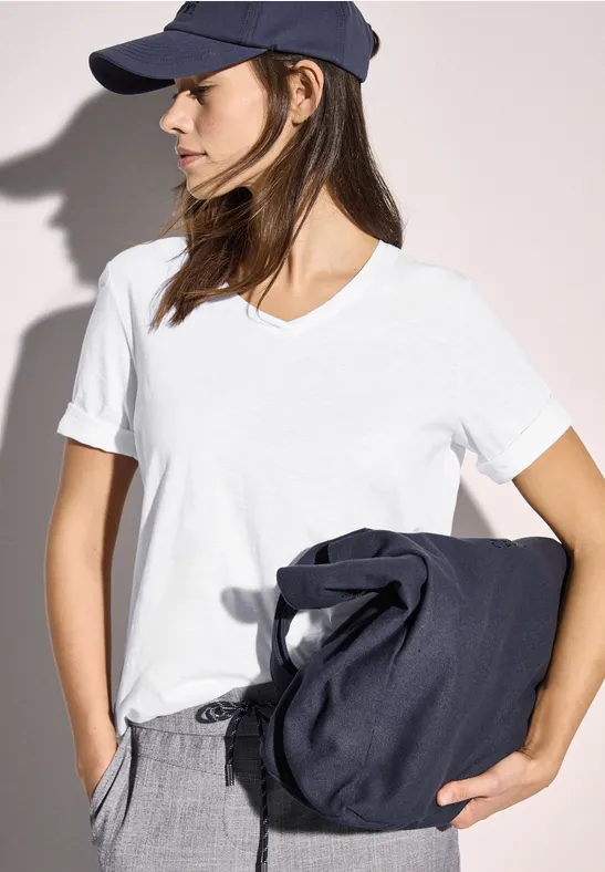 Basic V-Ausschnitt T-Shirt