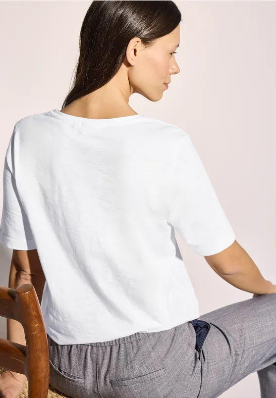 Basic V-Ausschnitt T-Shirt