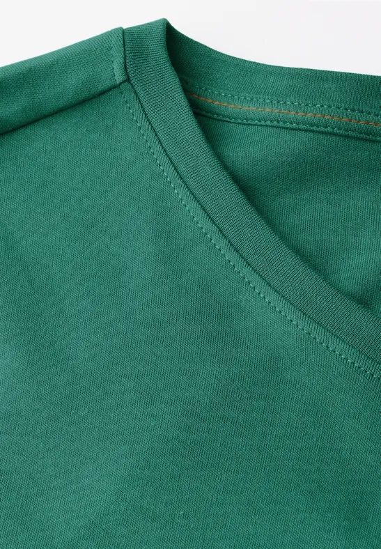 Damen Basic V-Ausschnitt 3/4-Arm Shirt