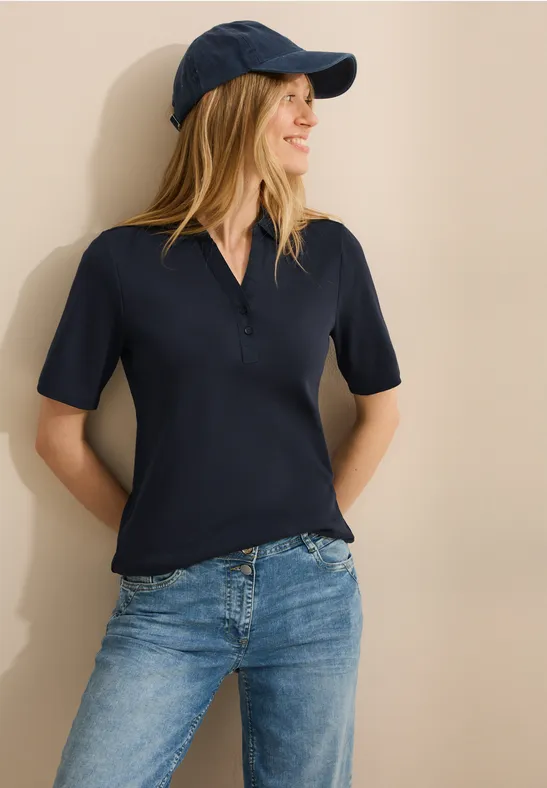 Klassisches kurzärmeliges Poloshirt mit Knopfleiste