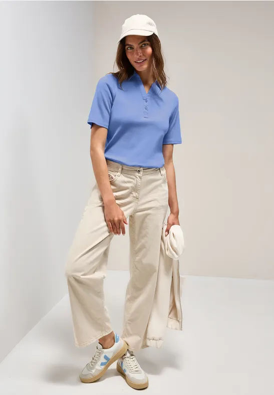 Klassisches kurzärmeliges Poloshirt mit Knopfleiste