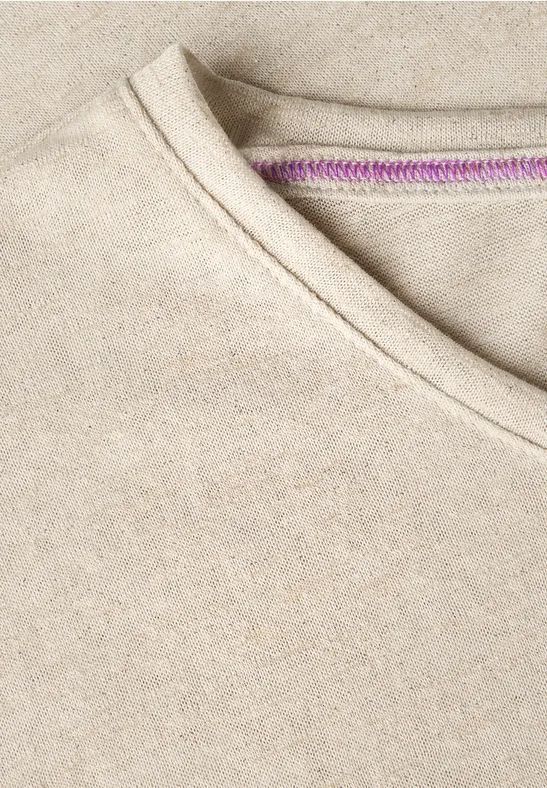 Glitzer-Shirt im Leinen-Look