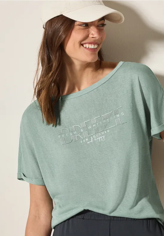 Damen T-Shirt mit Grafikdruck, lockere Passform