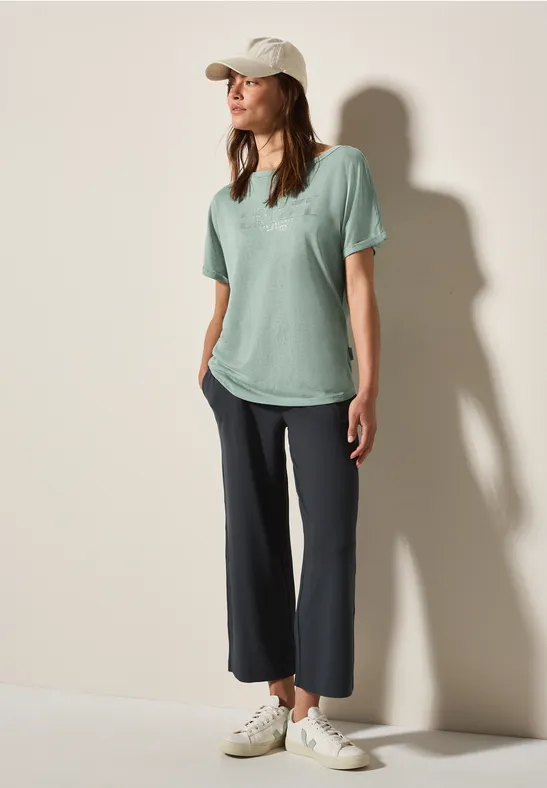 Damen T-Shirt mit Grafikdruck, lockere Passform