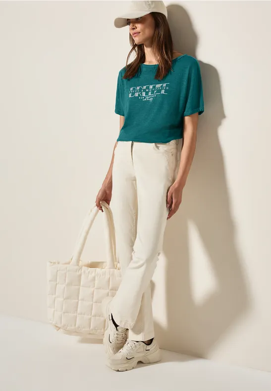 Damen T-Shirt mit Grafikdruck, lockere Passform
