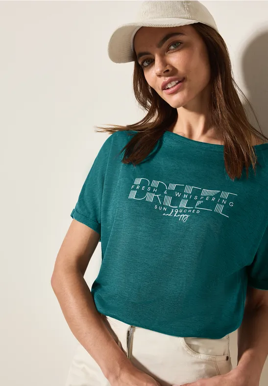 Damen T-Shirt mit Grafikdruck, lockere Passform