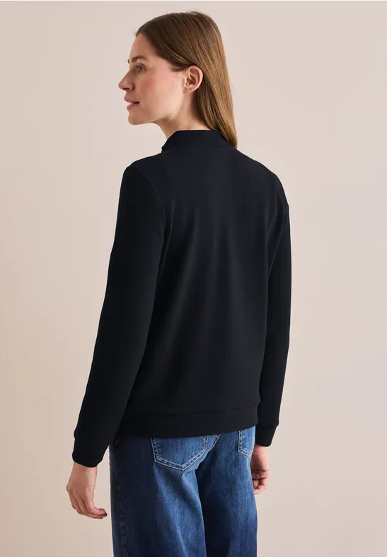 Damen Bomberjacke mit Strukturstrick
