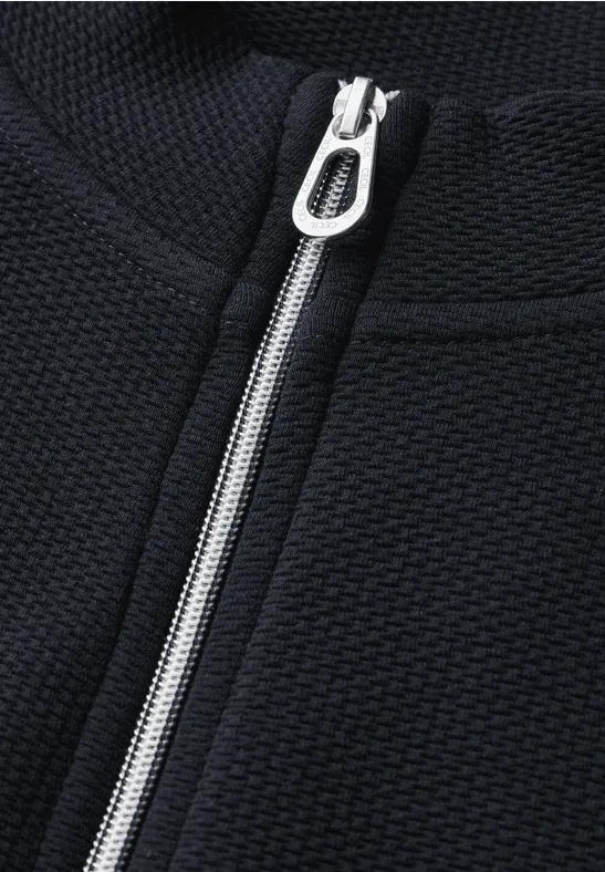 Damen Bomberjacke mit Strukturstrick