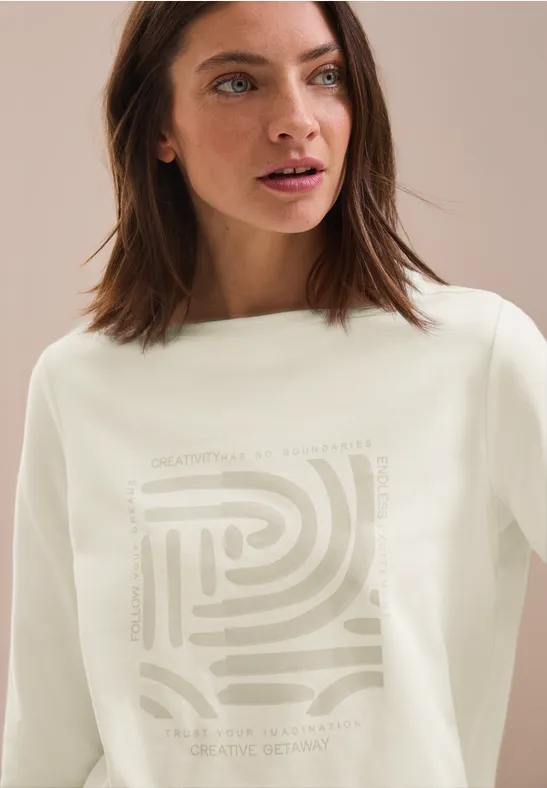 Shirt mit Grafikprint aus Baumwollmischung
