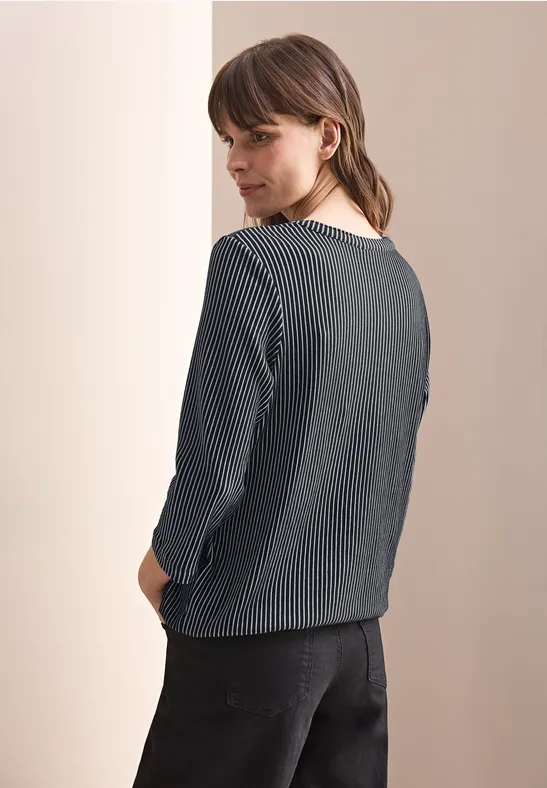 Gestreiftes Tunika-Shirt aus Baumwollmischung