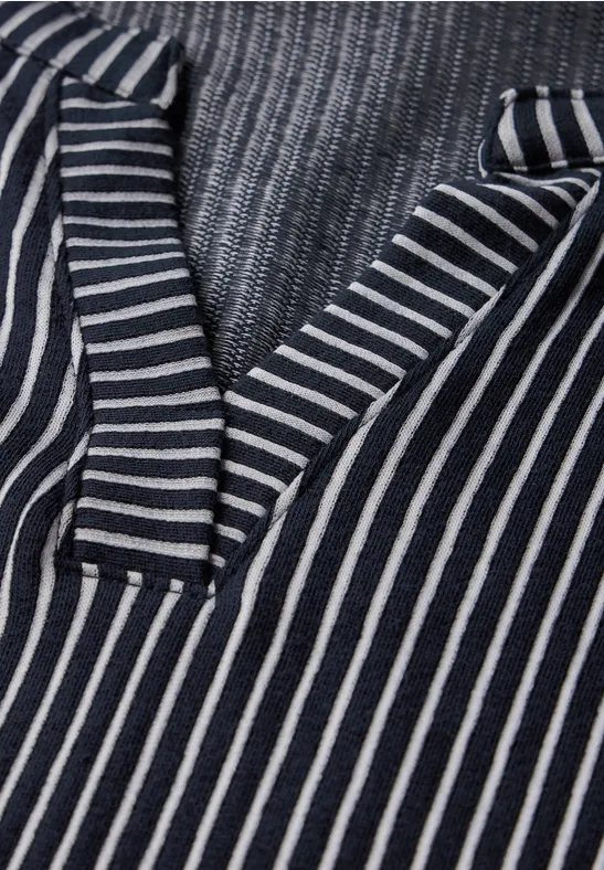 Gestreiftes Tunika-Shirt aus Baumwollmischung