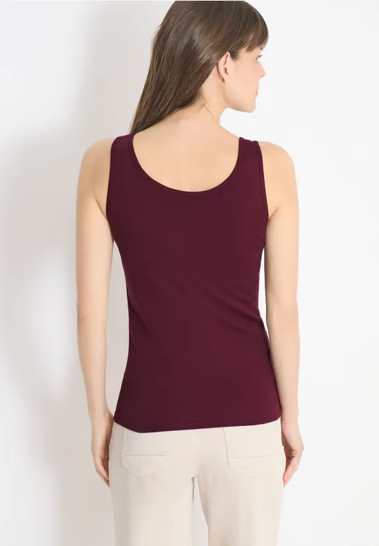 Ärmelloses Basic Tanktop in Rot