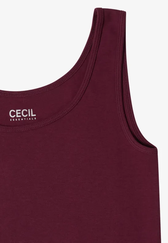 Ärmelloses Basic Tanktop in Rot