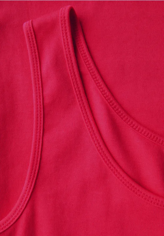 Ärmelloses Basic Tanktop in Rot