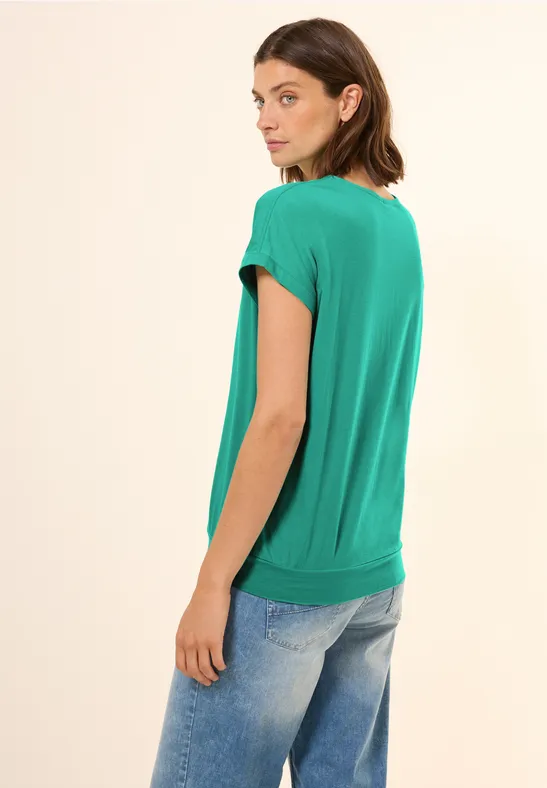 Lässiges Damen V-Ausschnitt T-Shirt