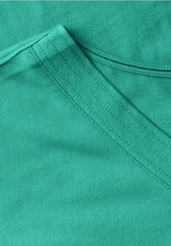 Lässiges Damen V-Ausschnitt T-Shirt