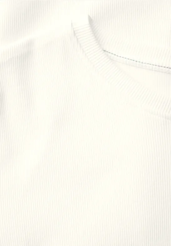 Basic Shirt mit Rippstrick